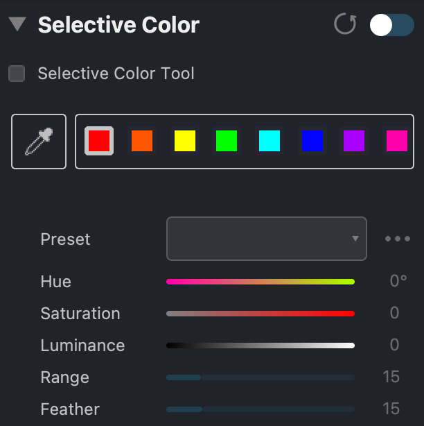 Selective Color screenshot from Workbench